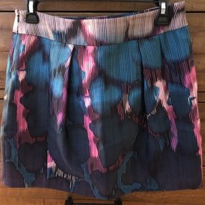 vintage Tracy Reese watercolor print skirt